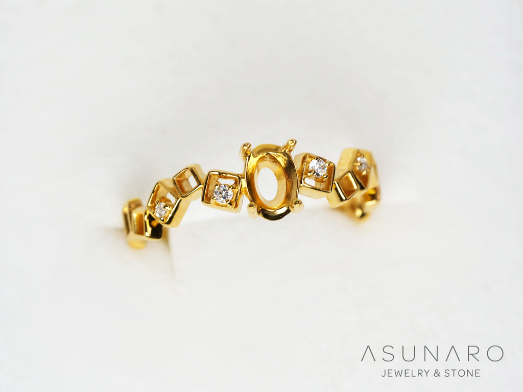 【お仕立て用】空枠番号：6219C　リング枠【オーダージュエリー用】