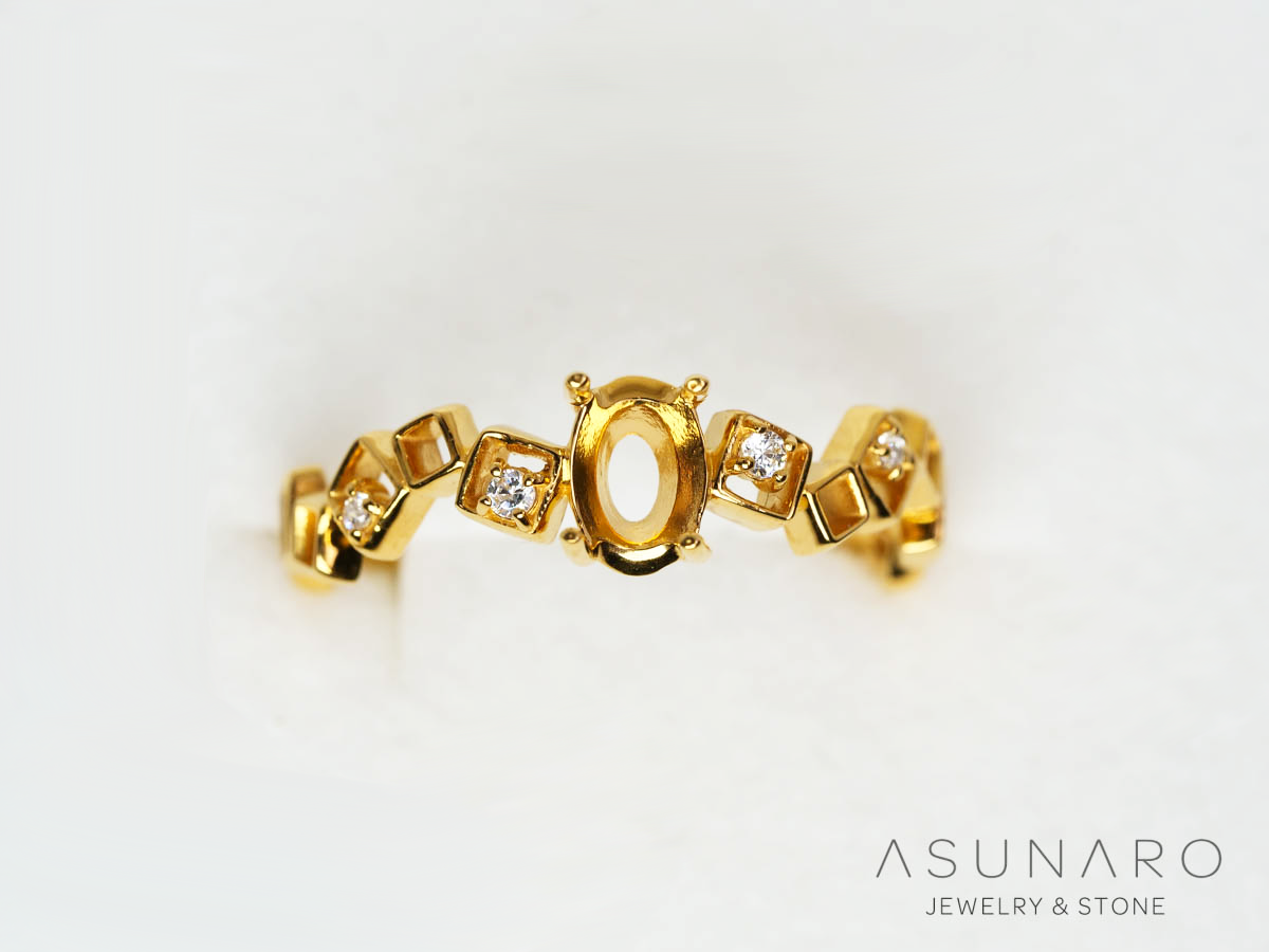 【お仕立て用】空枠番号：6219C　リング枠【オーダージュエリー用】