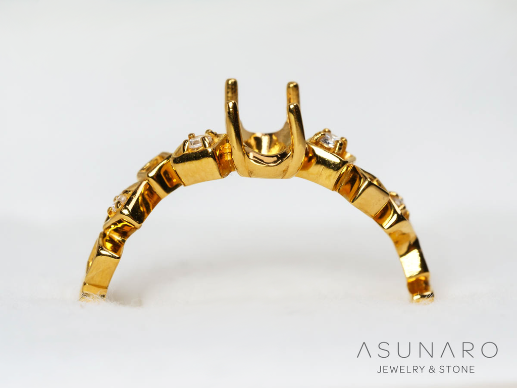 【お仕立て用】空枠番号：6219C　リング枠【オーダージュエリー用】