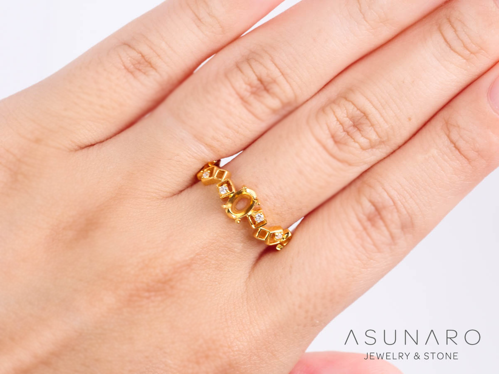 【お仕立て用】空枠番号：6219C　リング枠【オーダージュエリー用】