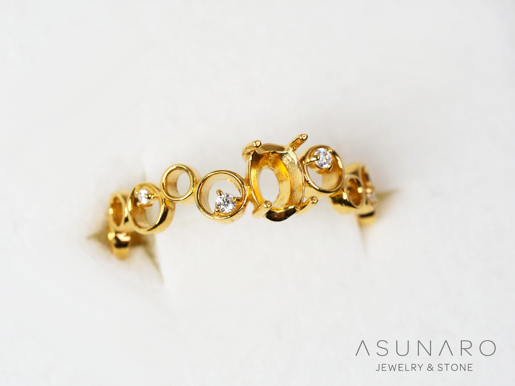 【お仕立て用】空枠番号：6221C　リング枠【オーダージュエリー用】)