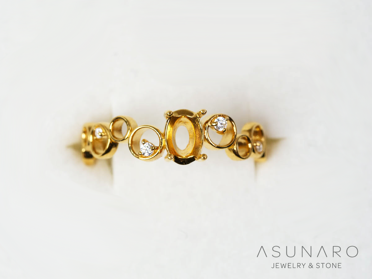 【お仕立て用】空枠番号：6221C　リング枠【オーダージュエリー用】)