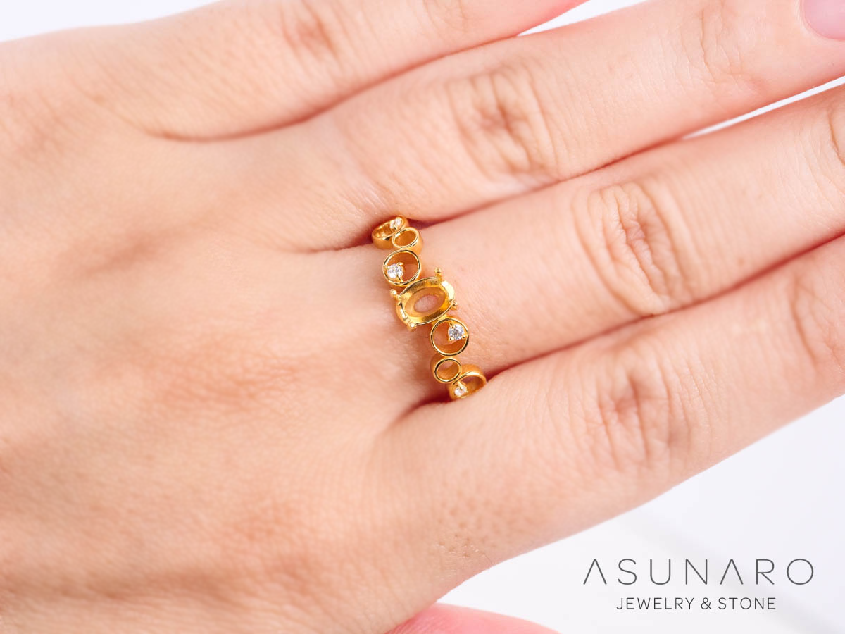 【お仕立て用】空枠番号：6221C　リング枠【オーダージュエリー用】)