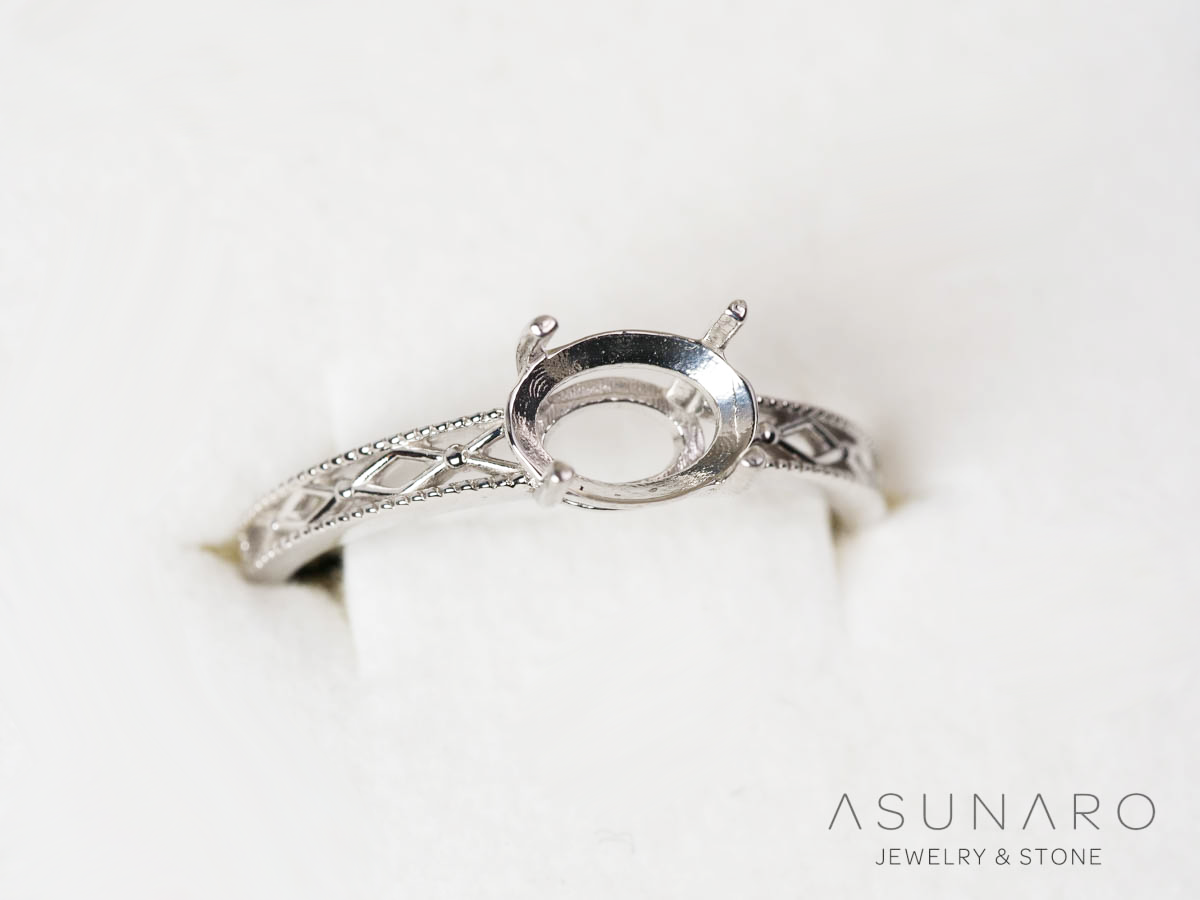 【お仕立て用】空枠番号：5158C　リング枠　ダイヤなし【オーダージュエリー用】)