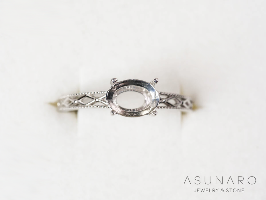 【お仕立て用】空枠番号：5158C　リング枠　ダイヤなし【オーダージュエリー用】)