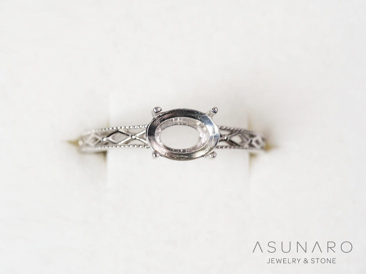 【お仕立て用】空枠番号：5158C　リング枠　ダイヤなし【オーダージュエリー用】)