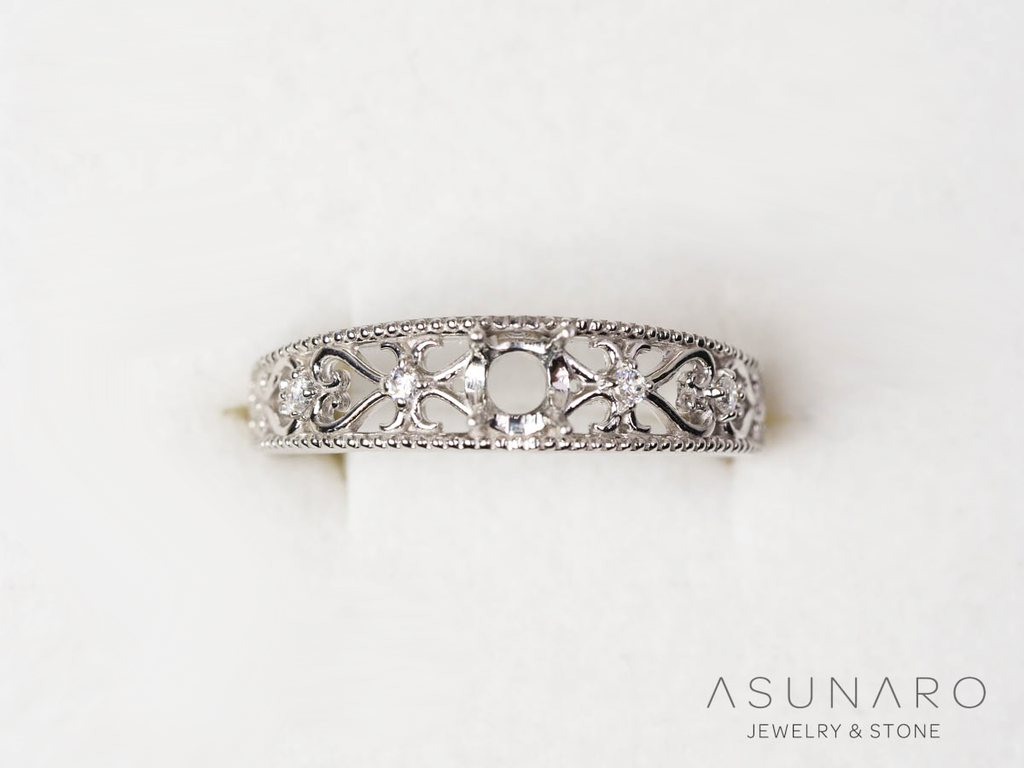 【お仕立て用】空枠番号：6181C　リング枠【オーダージュエリー用】