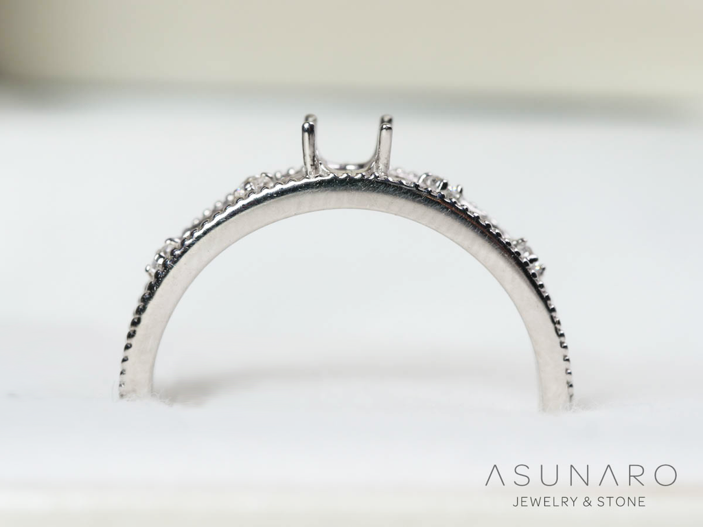 【お仕立て用】空枠番号：6181C　リング枠【オーダージュエリー用】