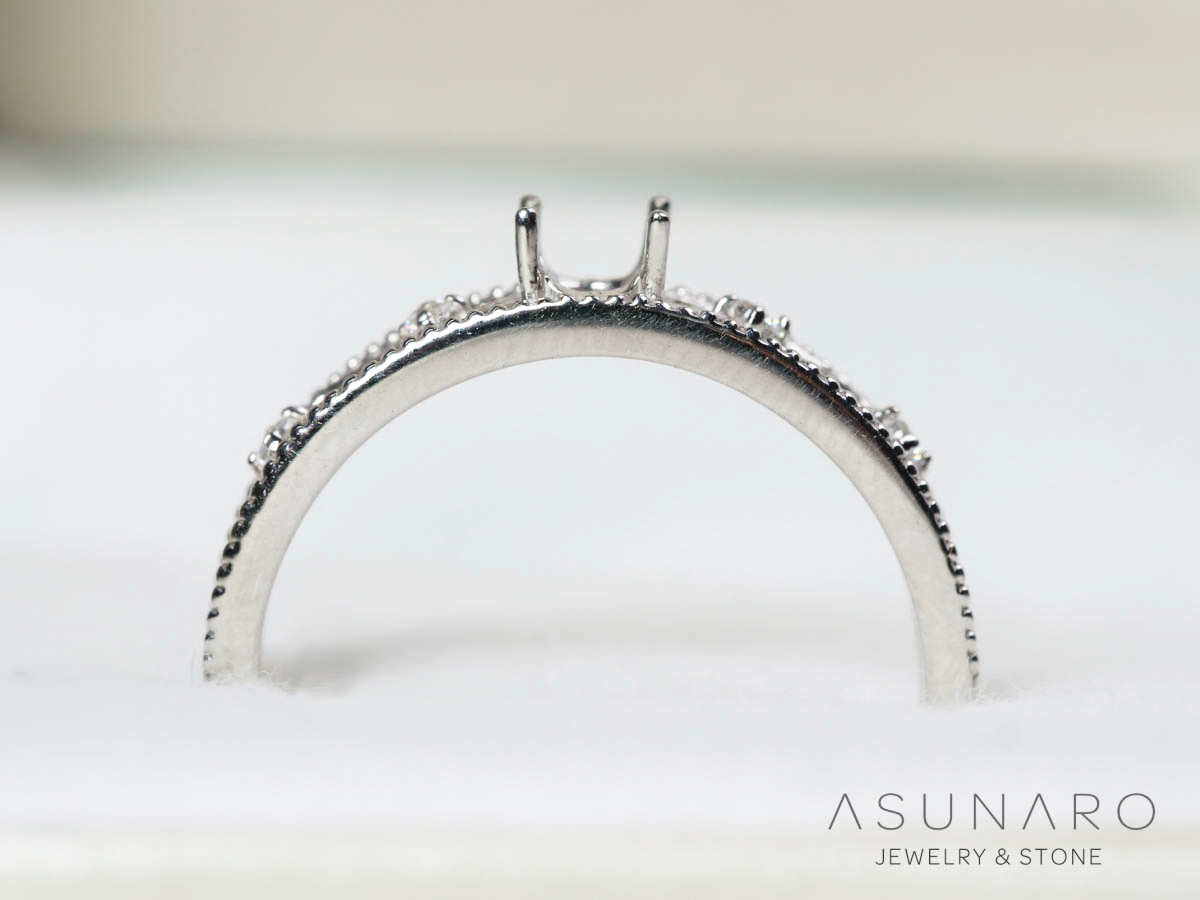 【お仕立て用】空枠番号：6181C　リング枠【オーダージュエリー用】