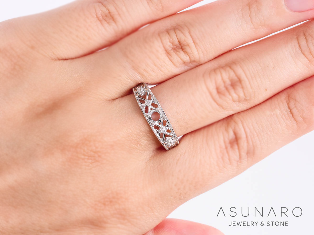 【お仕立て用】空枠番号：6181C　リング枠【オーダージュエリー用】