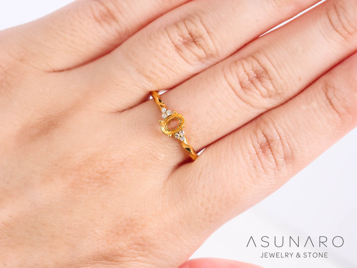 【お仕立て用】空枠番号：5067C　リング枠【オーダージュエリー用】