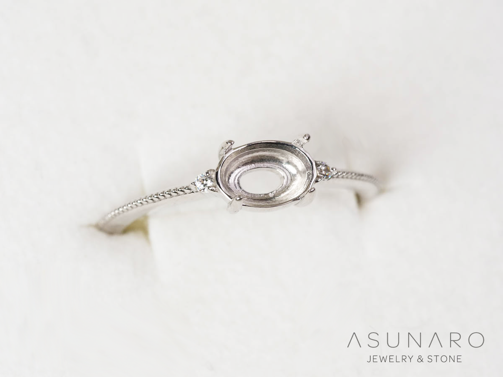 【お仕立て用】空枠番号：6140C　リング枠【オーダージュエリー用】