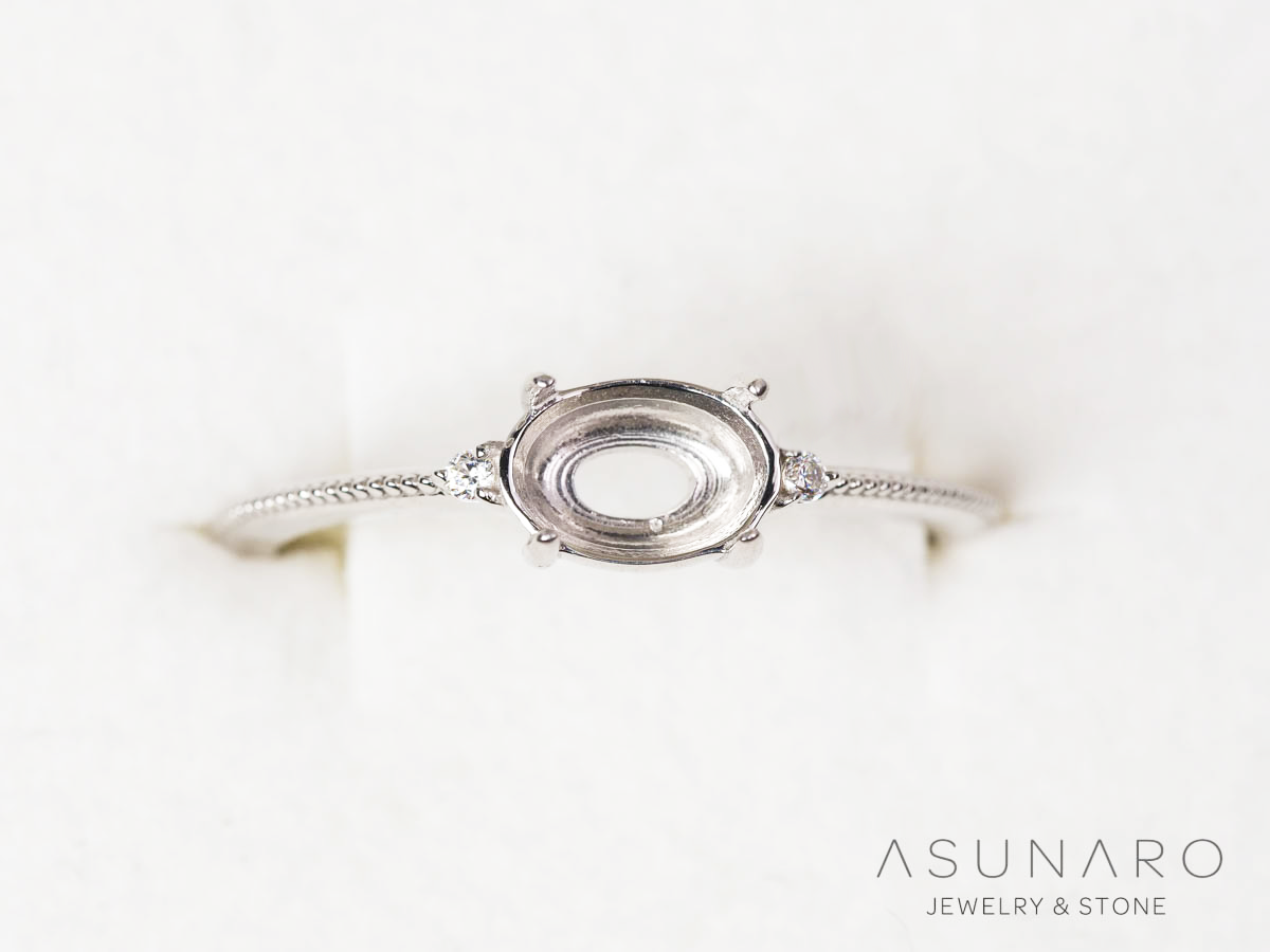 【お仕立て用】空枠番号：6140C　リング枠【オーダージュエリー用】