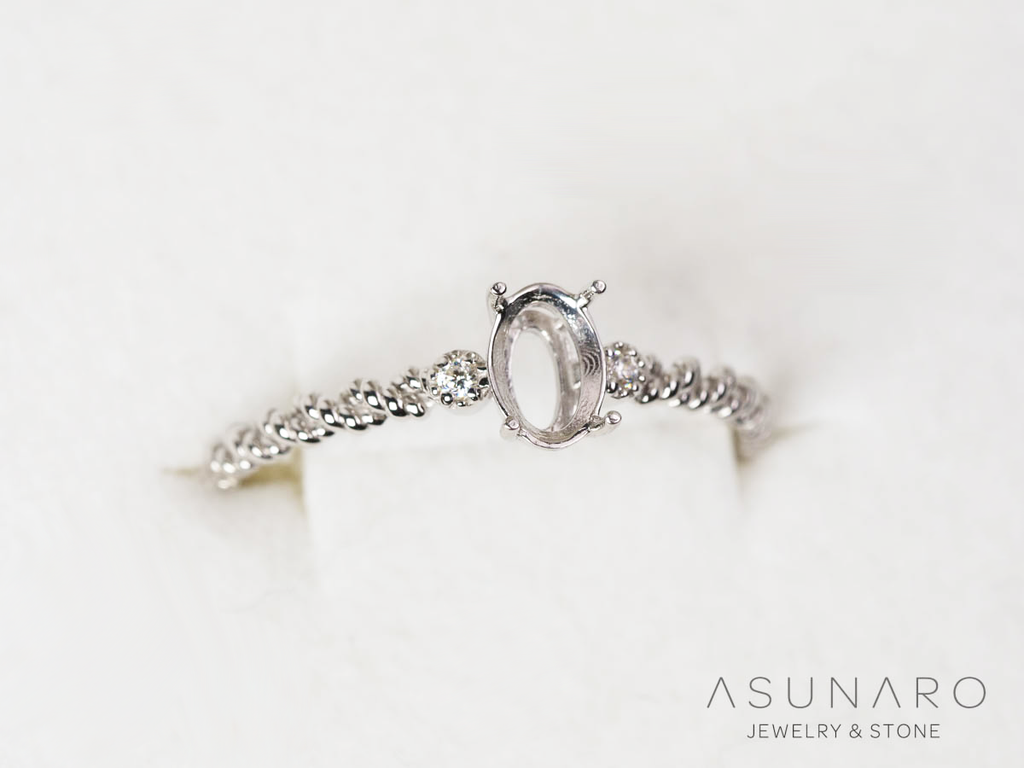 【お仕立て用】空枠番号：5961C　リング枠【オーダージュエリー用】