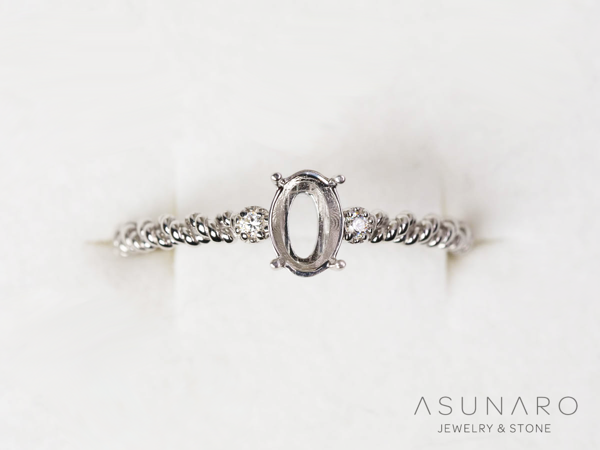 【お仕立て用】空枠番号：5961C　リング枠【オーダージュエリー用】