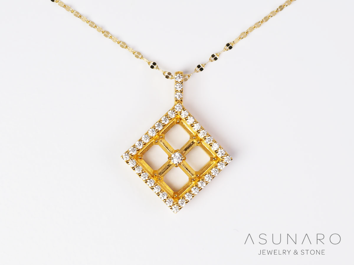 【お仕立て用】空枠番号：5904C　ペンダントトップ枠【オーダージュエリー用】