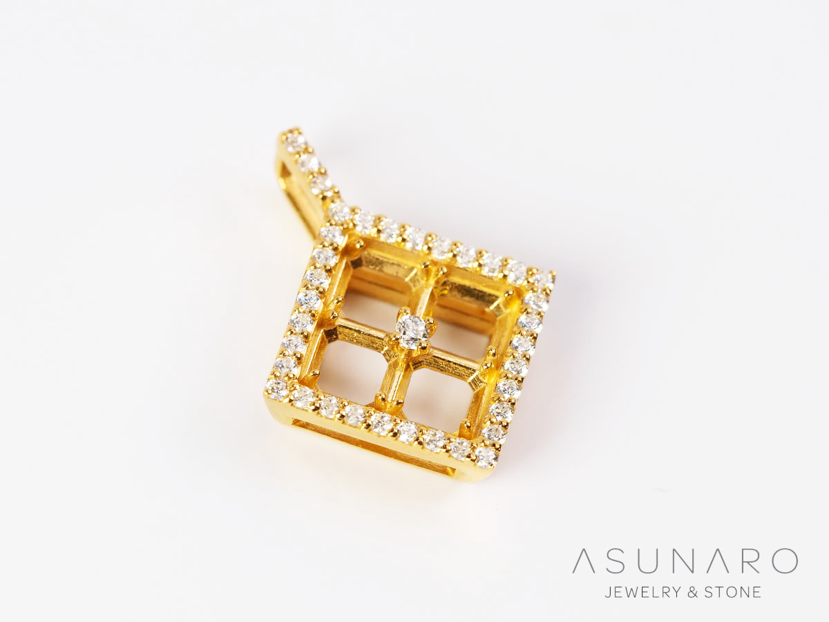 【お仕立て用】空枠番号：5904C　ペンダントトップ枠【オーダージュエリー用】