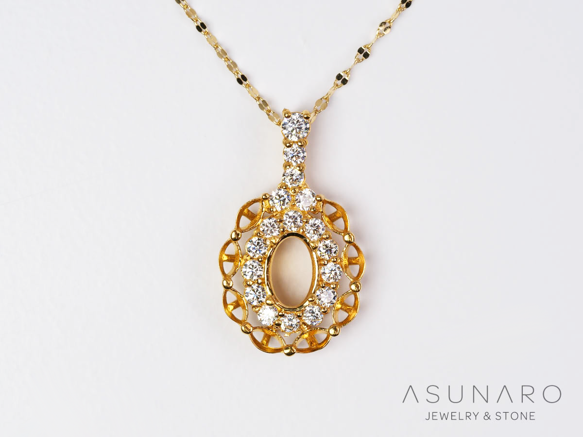 【お仕立て用】空枠番号：6231C　ペンダントトップ枠【オーダージュエリー用】