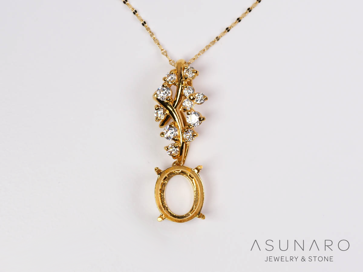 【お仕立て用】空枠番号：2371C　ペンダントトップ枠【オーダージュエリー用】