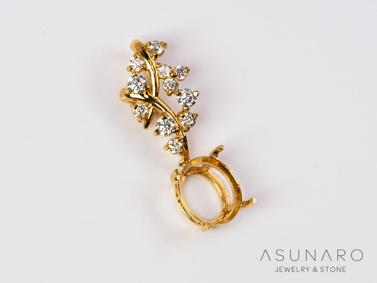 【お仕立て用】空枠番号：2371C　ペンダントトップ枠【オーダージュエリー用】