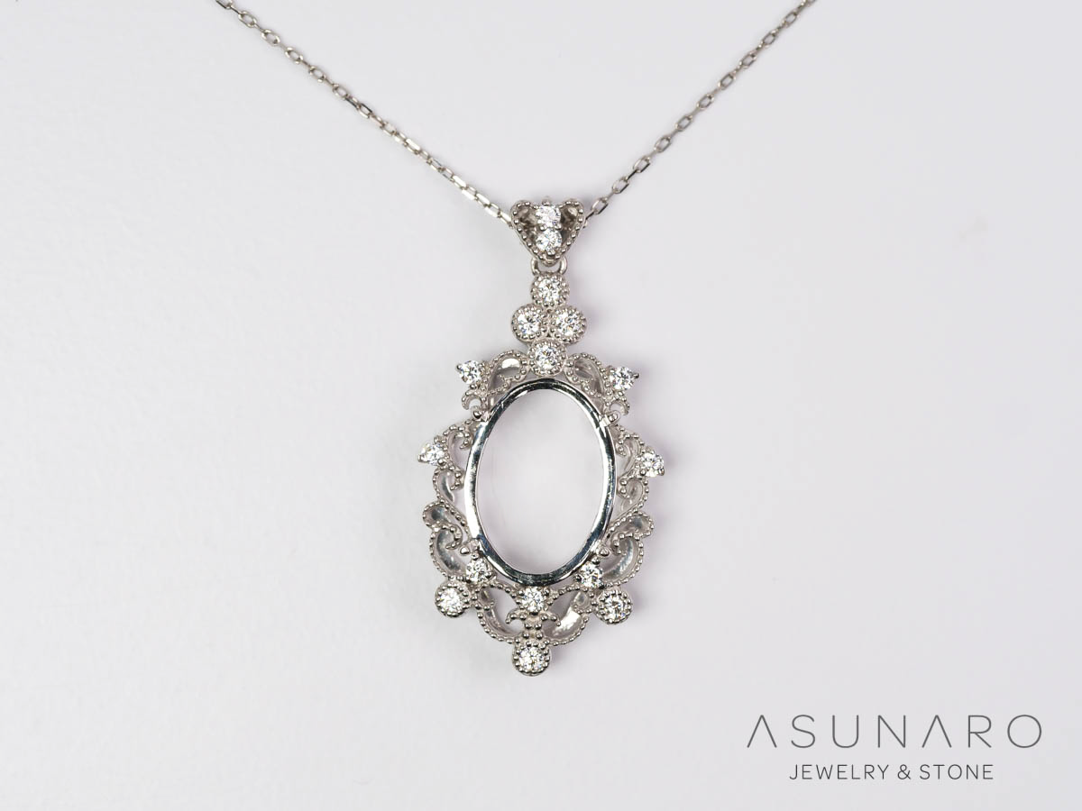 【お仕立て用】空枠番号：6247C　ペンダントトップ枠【オーダージュエリー用】