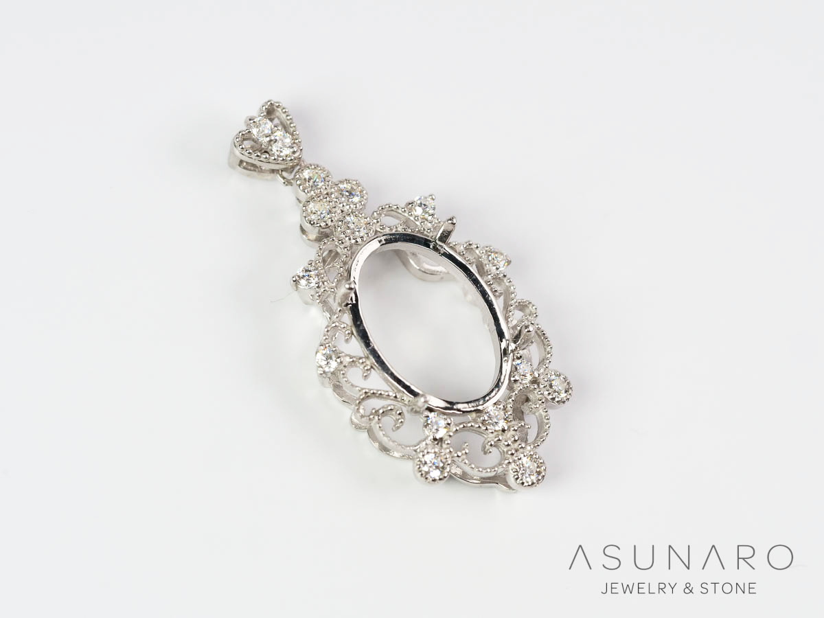 【お仕立て用】空枠番号：6247C　ペンダントトップ枠【オーダージュエリー用】