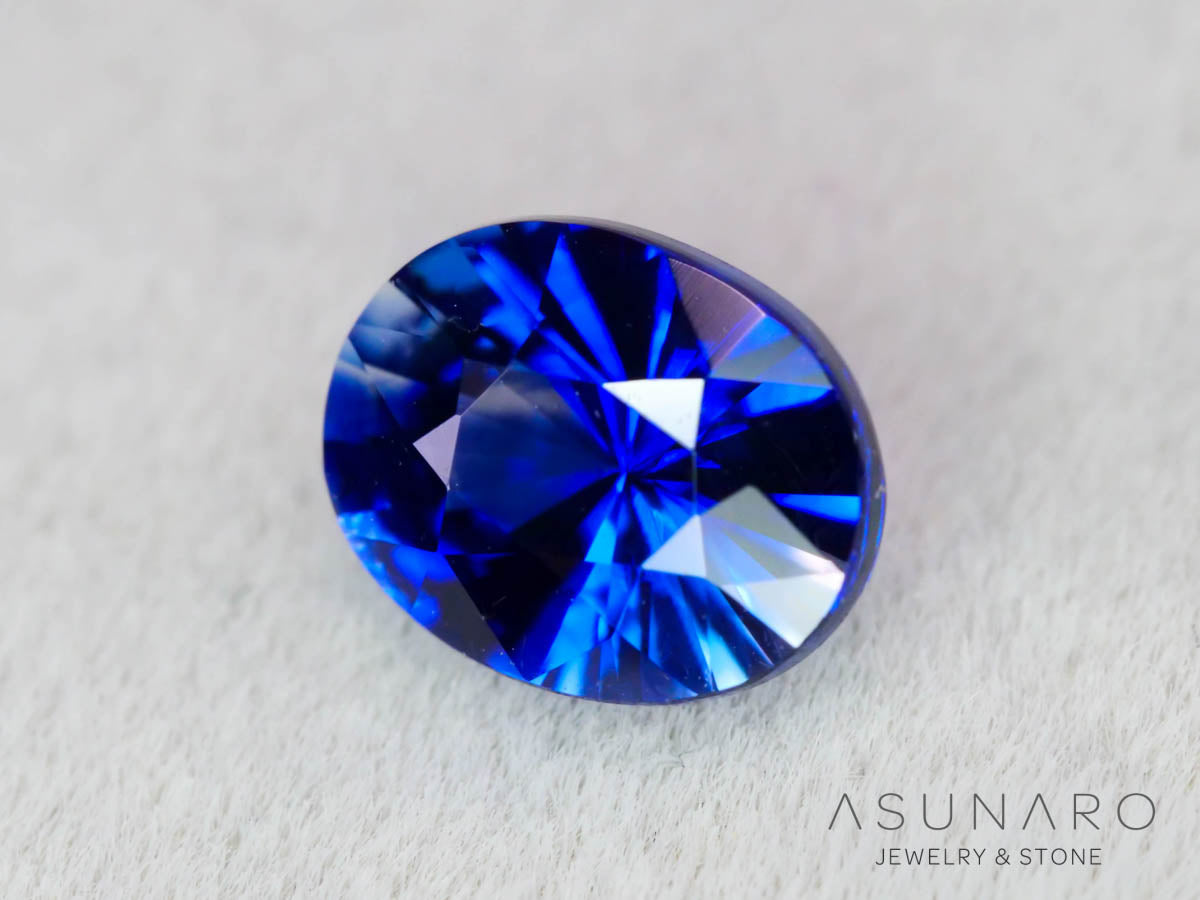 バイカラーサファイア  ロータスリリーカット（オーバル） スリランカ産　0.75ct【260130-3179】