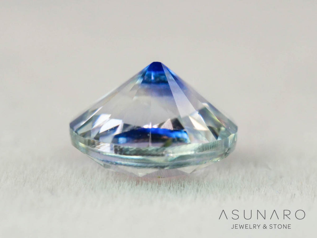 バイカラーサファイア ロータスリリーカット（オーバル）　スリランカ産　0.80ct【260130-3183】