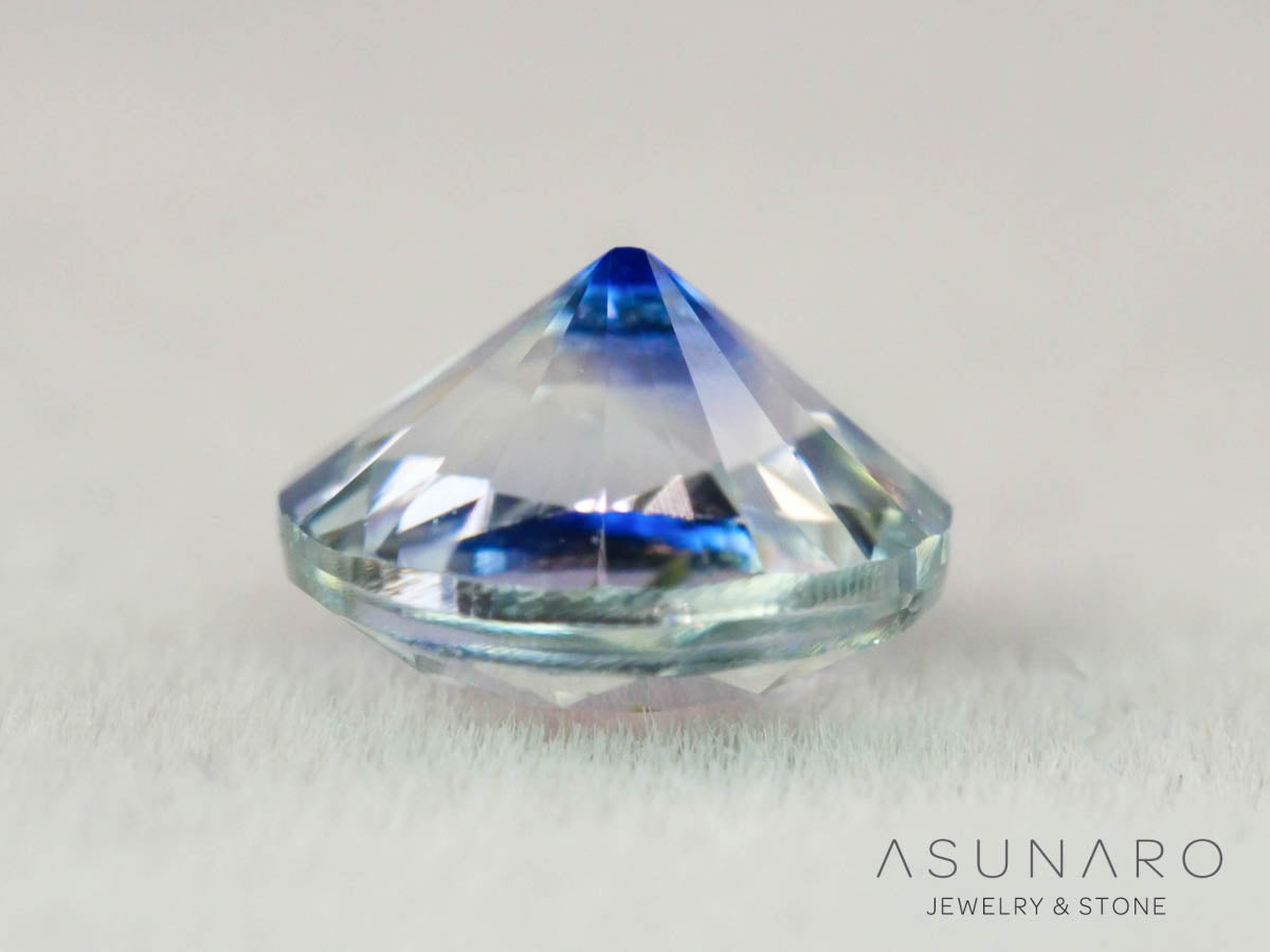 バイカラーサファイア ロータスリリーカット（オーバル）　スリランカ産　0.80ct【260130-3183】
