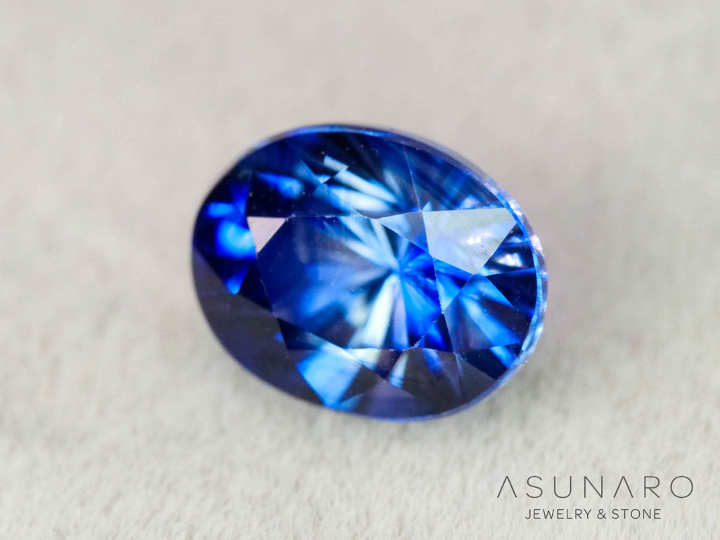 バイカラーサファイア ロータスリリーカット（オーバル）スリランカ産　0.98ct【260130-3184】