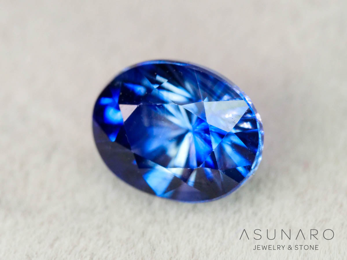 バイカラーサファイア ロータスリリーカット（オーバル）スリランカ産　0.98ct【260130-3184】