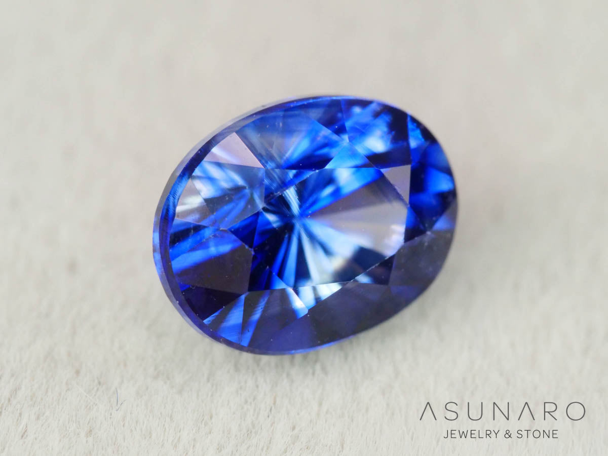 バイカラーサファイア ロータスリリーカット（オーバル）スリランカ産　0.98ct【260130-3184】