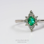 【お仕立て用】空枠番号：3073C　5×4mm用　リング枠　取り巻き【オーダージュエリー用】