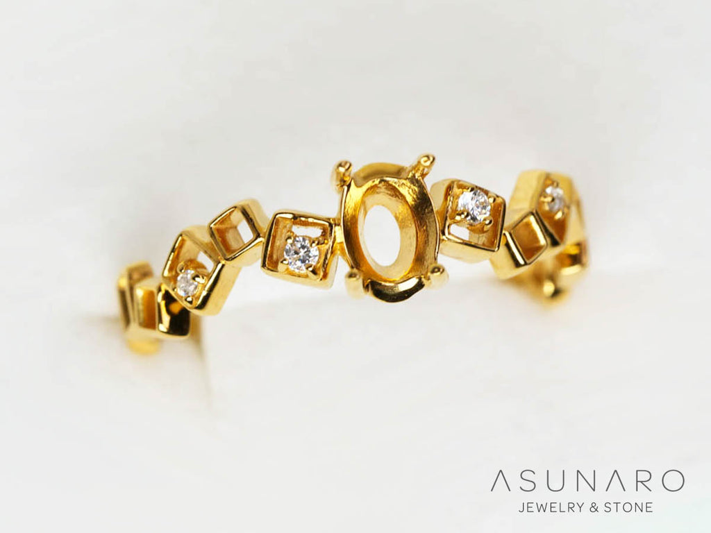 【お仕立て用】空枠番号：6219C　リング枠【オーダージュエリー用】