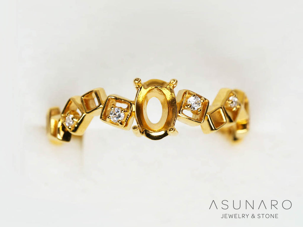 【お仕立て用】空枠番号：6219C　リング枠【オーダージュエリー用】