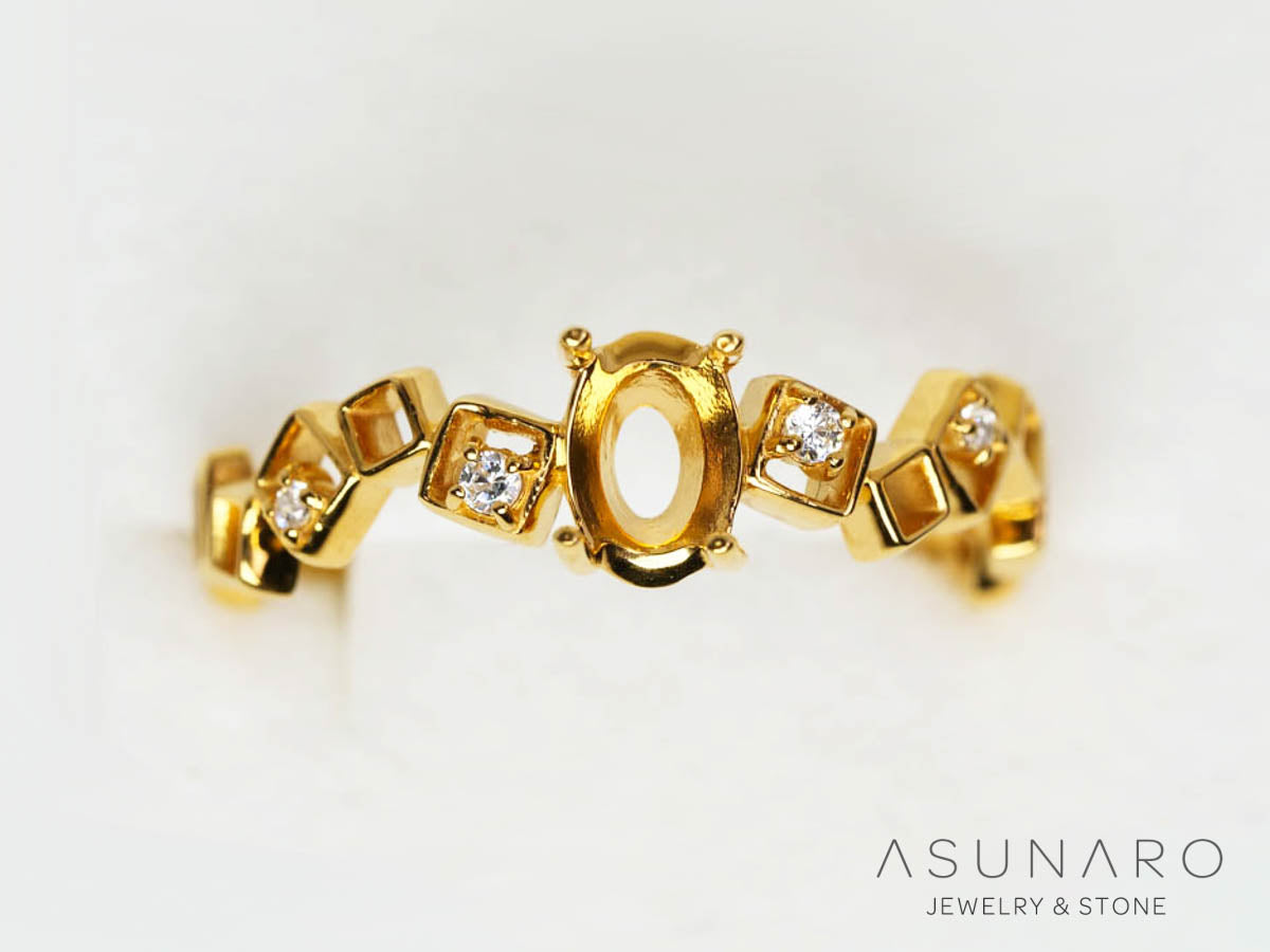 【お仕立て用】空枠番号：6219C　リング枠【オーダージュエリー用】