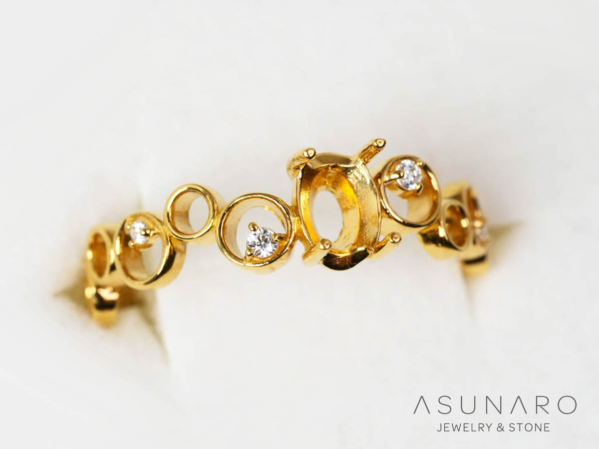 【お仕立て用】空枠番号：6221C　リング枠【オーダージュエリー用】)