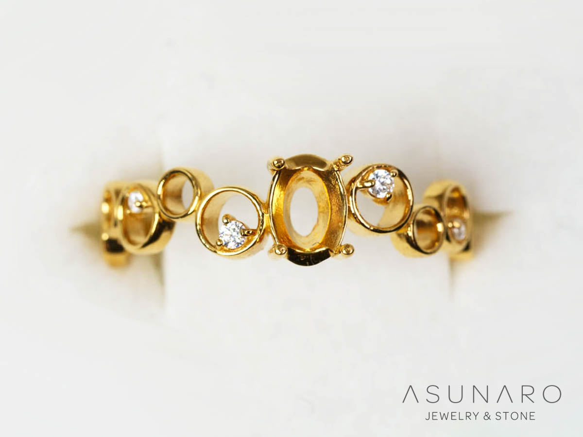 【お仕立て用】空枠番号：6221C　リング枠【オーダージュエリー用】)