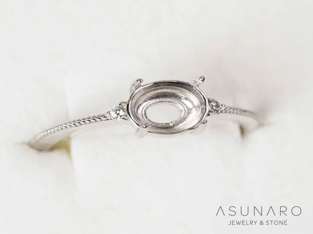 【お仕立て用】空枠番号：6140C　リング枠【オーダージュエリー用】