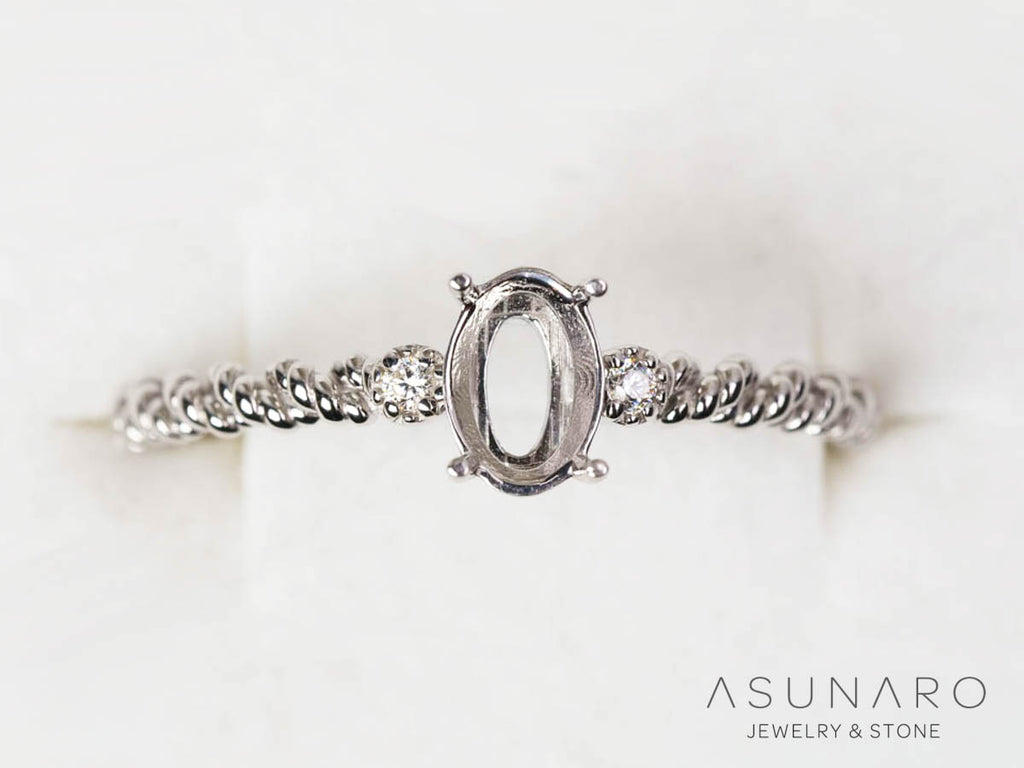 【お仕立て用】空枠番号：5961C　リング枠【オーダージュエリー用】