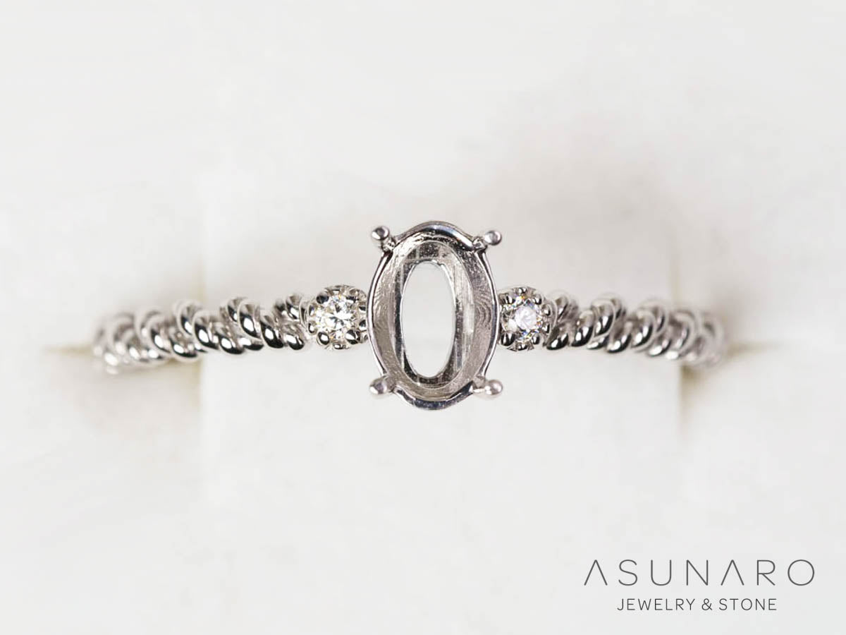 【お仕立て用】空枠番号：5961C　リング枠【オーダージュエリー用】