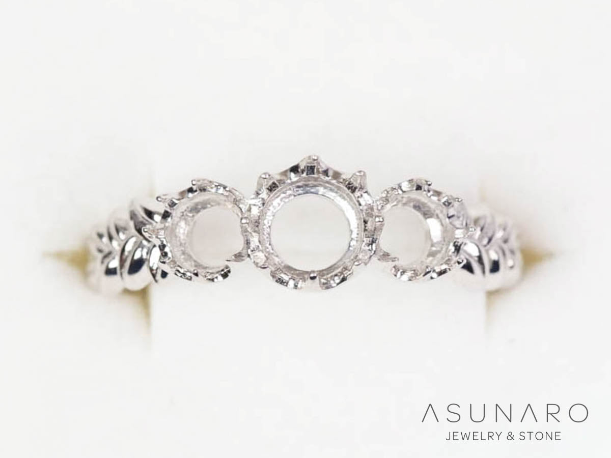 【お仕立て用】空枠番号：2087C　リング枠　ダイヤなし【オーダージュエリー用】