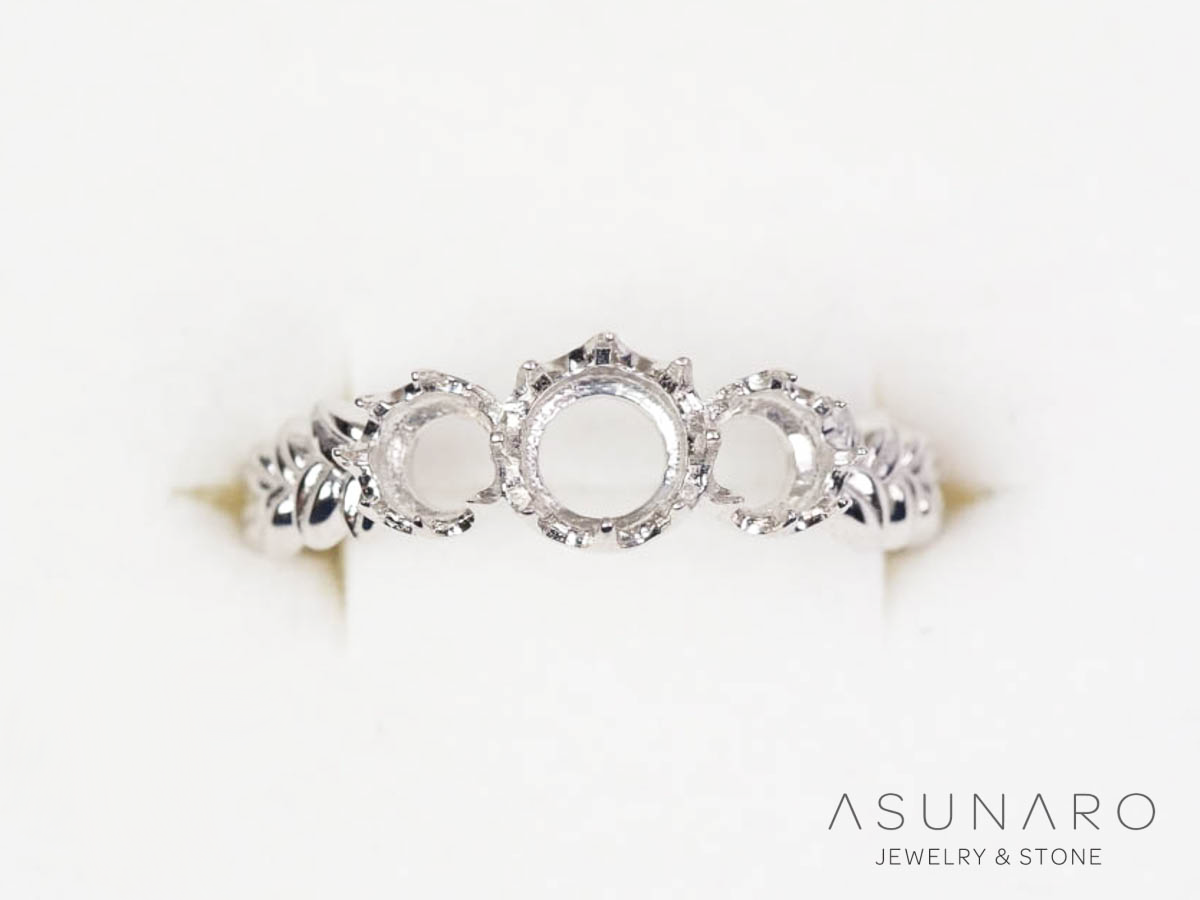 【お仕立て用】空枠番号：2087C　リング枠　ダイヤなし【オーダージュエリー用】