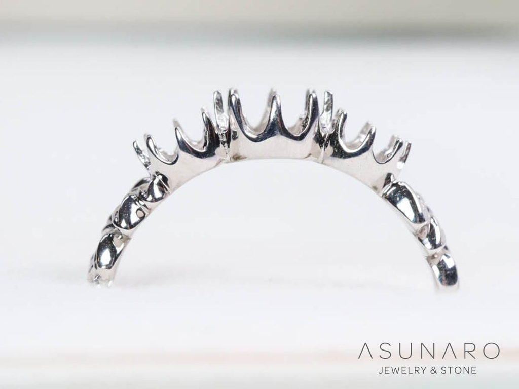 【お仕立て用】空枠番号：2087C　リング枠　ダイヤなし【オーダージュエリー用】