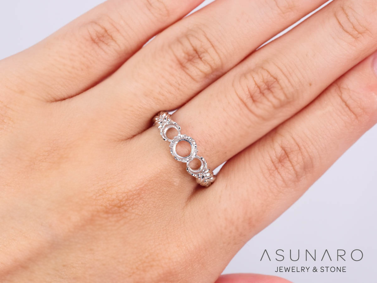 【お仕立て用】空枠番号：2087C　リング枠　ダイヤなし【オーダージュエリー用】