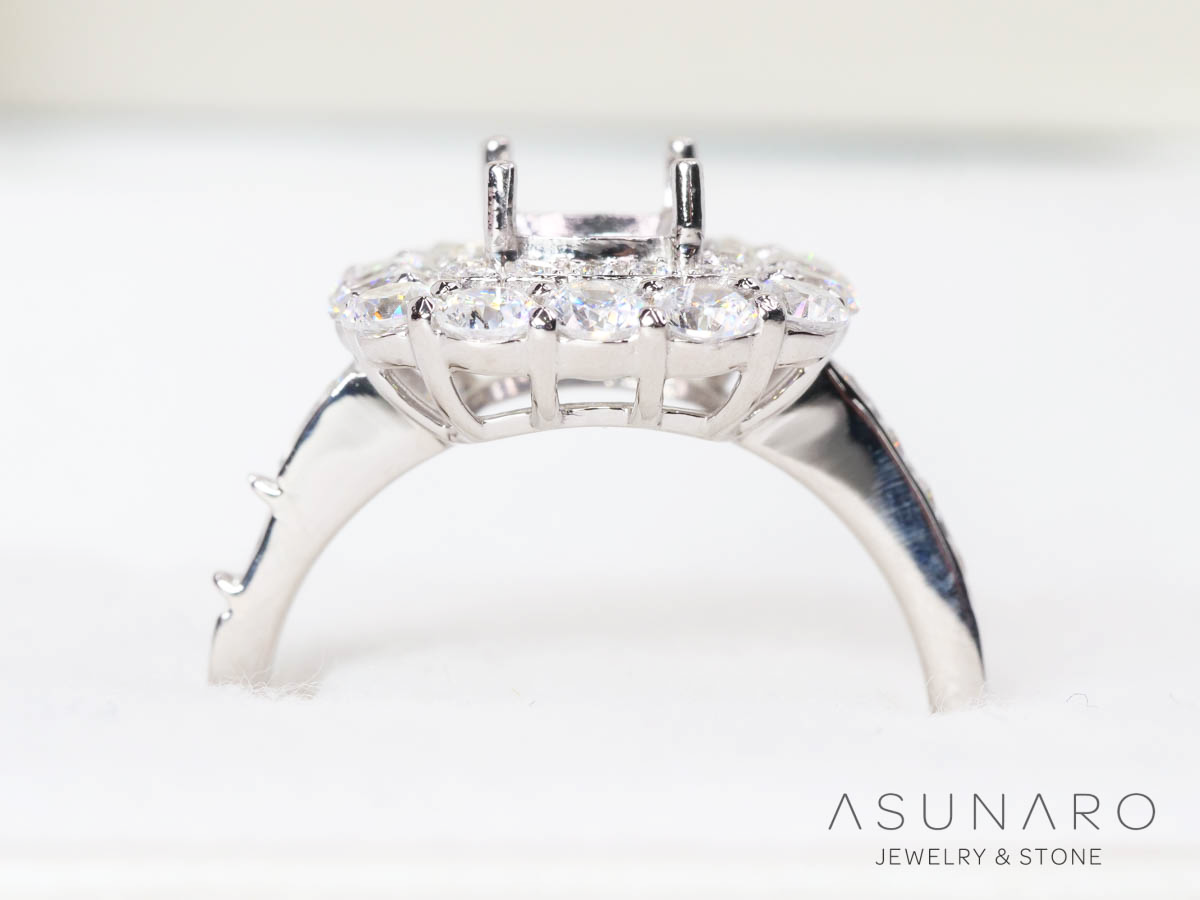 【お仕立て用】空枠番号：4752C　5.8mm用　リング枠　取り巻き【オーダージュエリー用】