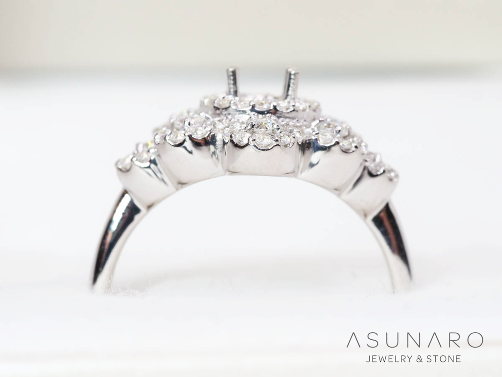 【お仕立て用】空枠番号：5986C　4.5mm用　リング枠　取り巻き【オーダージュエリー用】