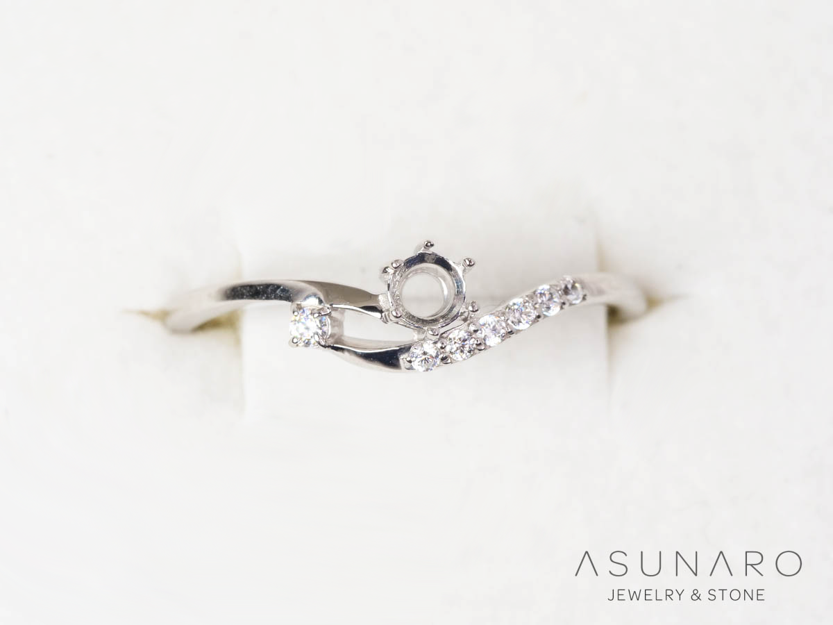 【お仕立て用】空枠番号：6166C　リング枠【オーダージュエリー用】