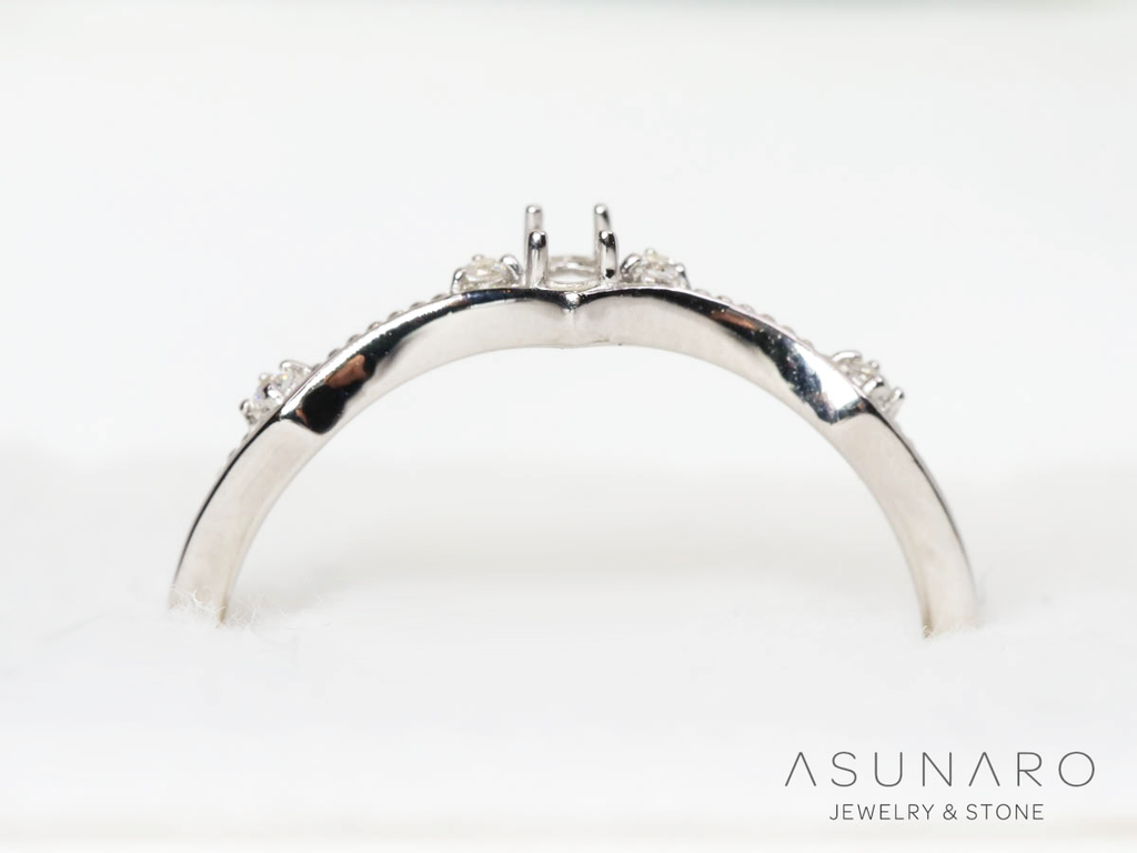 【お仕立て用】空枠番号：6163C　リング枠【オーダージュエリー用】