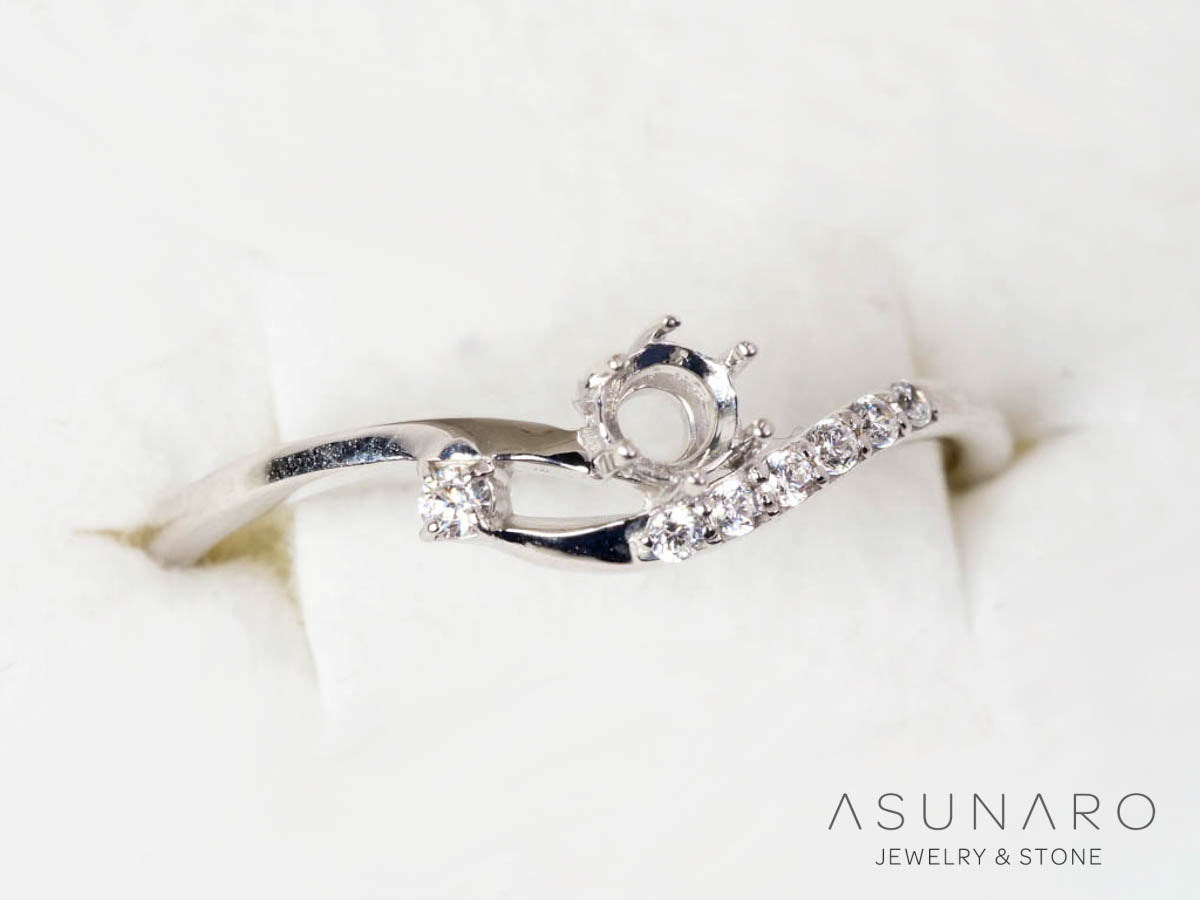 【お仕立て用】空枠番号：6166C　リング枠【オーダージュエリー用】